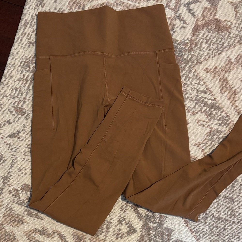 Athleta Brown High-Waisted Leggings - Picture 2 of 4